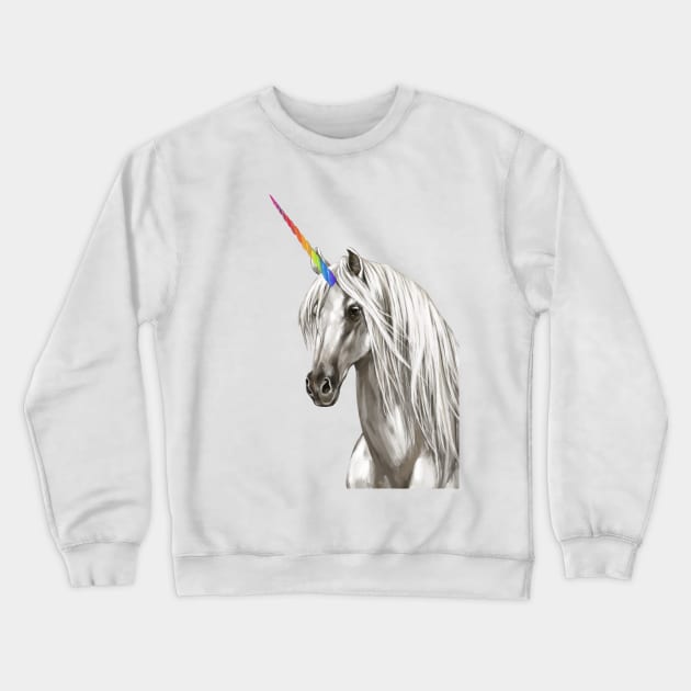 Unicorn in Black Crewneck Sweatshirt by bignosework